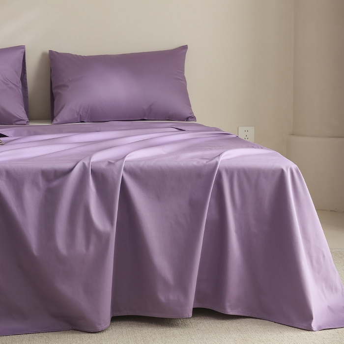 91家纺网 家纺一手货源 找家纺 棉眠 2025新款长绒棉纯色单品系列-单床单 深紫