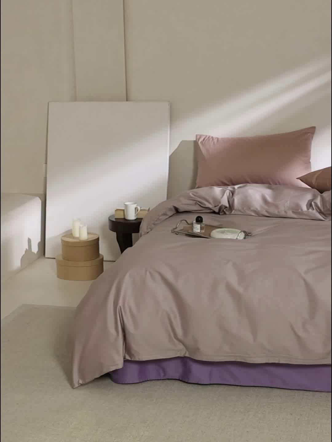 91家纺网 家纺一手货源 找家纺 棉眠 2025新款长绒棉纯色单品系列-单床单 冬日灰