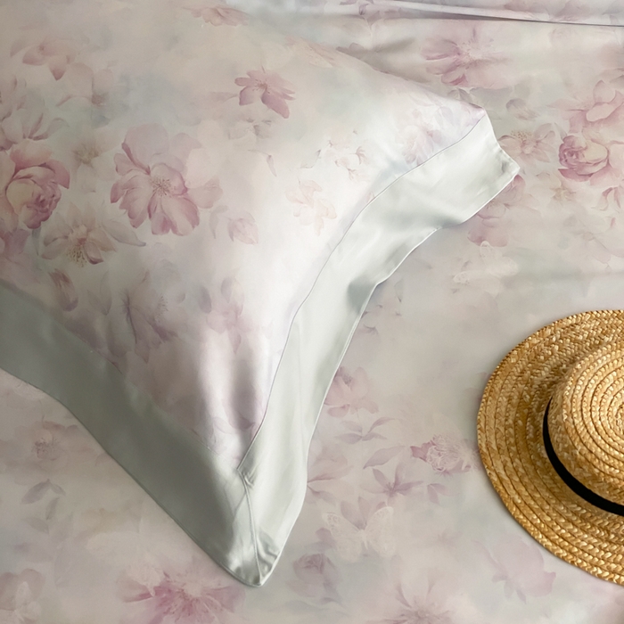 91家纺网 家纺一手货源 找家纺 云栖家居 2025天丝棉数码印花四件套 初见-蓝