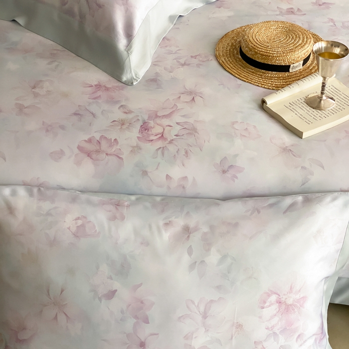 91家纺网 家纺一手货源 找家纺 云栖家居 2025天丝棉数码印花四件套 初见-蓝