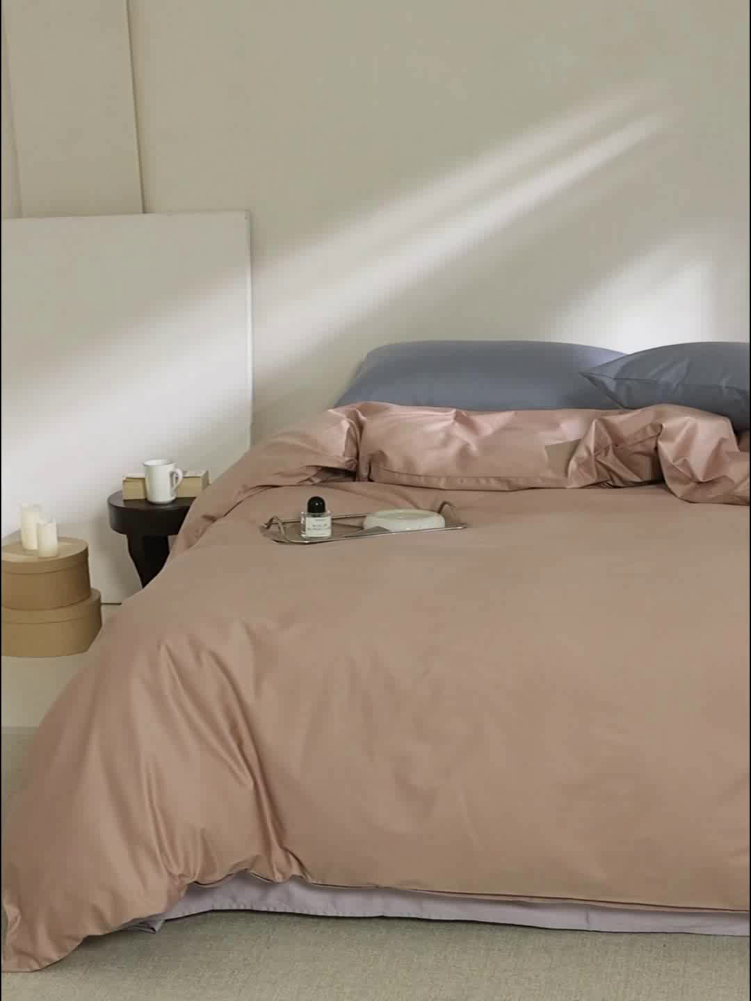 91家纺网 家纺一手货源 找家纺 棉眠 2025新款长绒棉纯色单品系列-单床单 黎沙棕