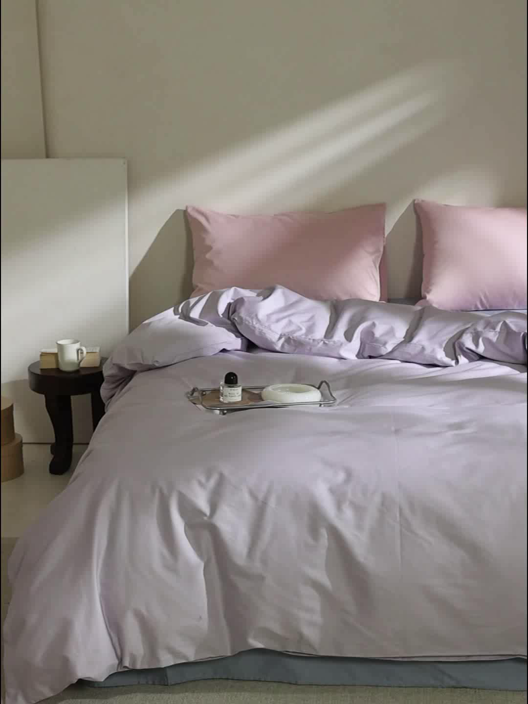 91家纺网 家纺一手货源 找家纺 棉眠 2025新款长绒棉纯色单品系列-单床单 浅紫