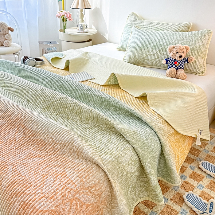 91家纺网 家纺一手货源 找家纺 恒尚居 2025新款双层纱小云棉床盖单床盖床盖单件 奇幻梦境--凤舞临沸