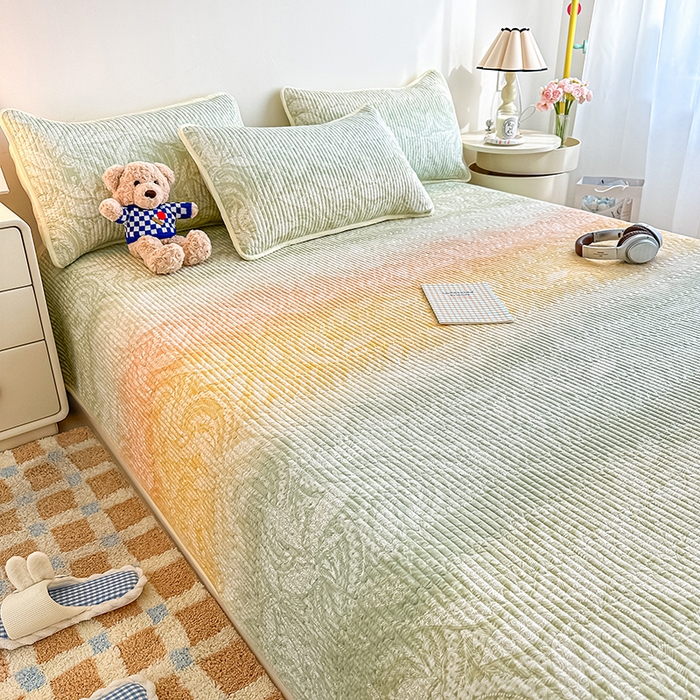 91家纺网 家纺一手货源 找家纺 恒尚居 2025新款双层纱小云棉床盖单床盖床盖单件 奇幻梦境--凤舞临沸