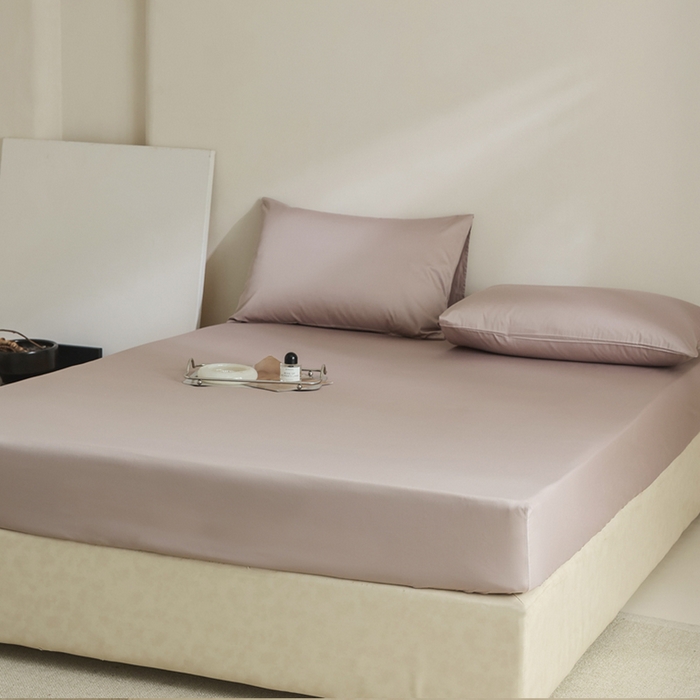 91家纺网 家纺一手货源 找家纺 （总）棉眠 2025新款长绒棉纯色单品系列-单床笠