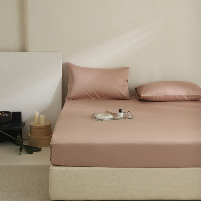 91家纺网 家纺一手货源 找家纺 棉眠 2025新款长绒棉纯色单品系列-单床笠 黎沙棕