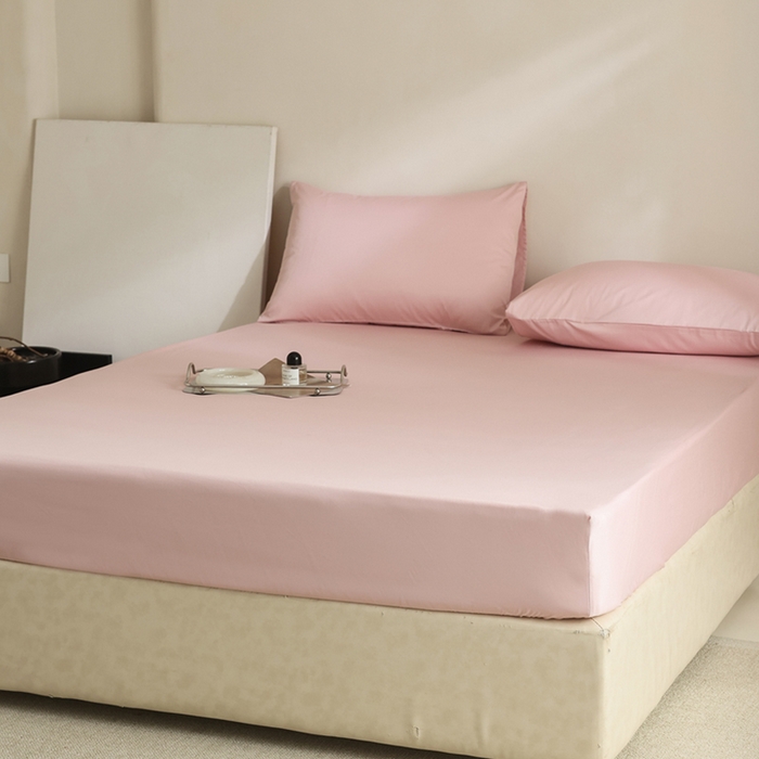 91家纺网 家纺一手货源 找家纺 棉眠 2025新款长绒棉纯色单品系列-单床笠 浅玉