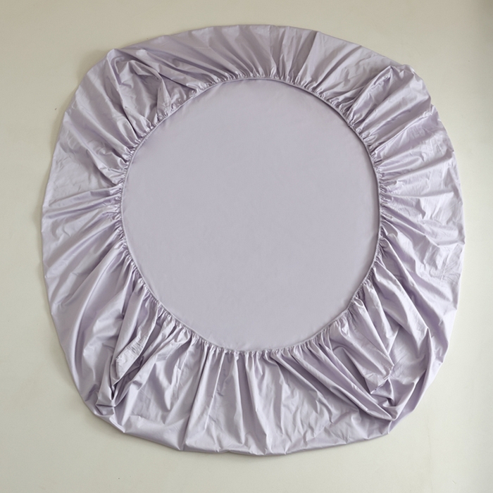 91家纺网 家纺一手货源 找家纺 棉眠 2025新款长绒棉纯色单品系列-单床笠 浅紫