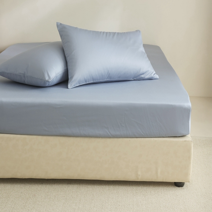 91家纺网 家纺一手货源 找家纺 棉眠 2025新款长绒棉纯色单品系列-单枕套 灰蓝