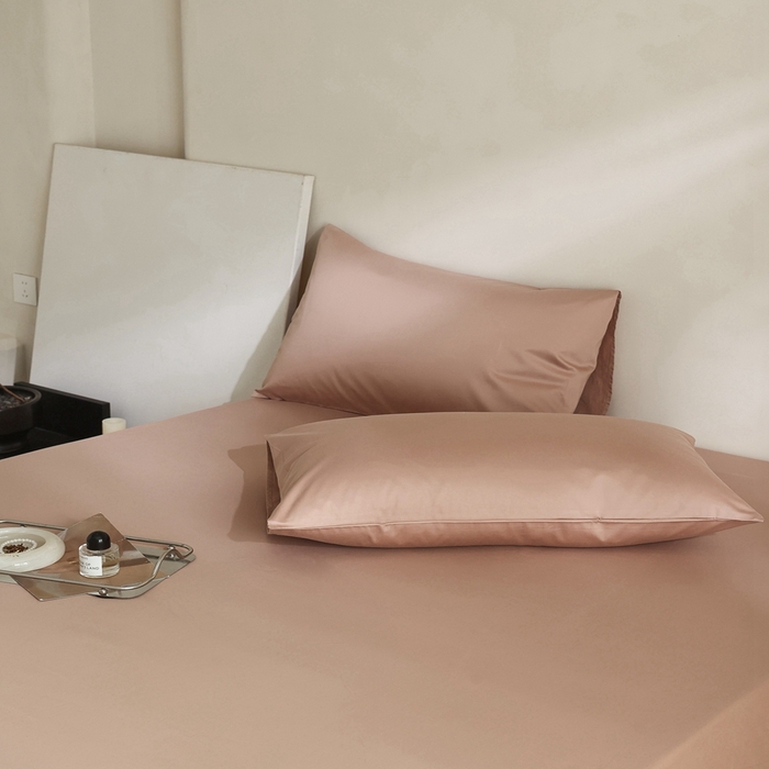 棉眠 2025新款长绒棉纯色单品系列-单枕套 黎沙棕