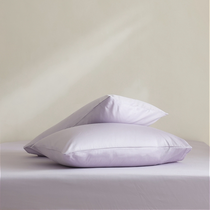 91家纺网 家纺一手货源 找家纺 棉眠 2025新款长绒棉纯色单品系列-单枕套 浅紫