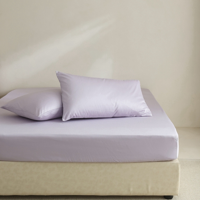 91家纺网 家纺一手货源 找家纺 棉眠 2025新款长绒棉纯色单品系列-单枕套 浅紫