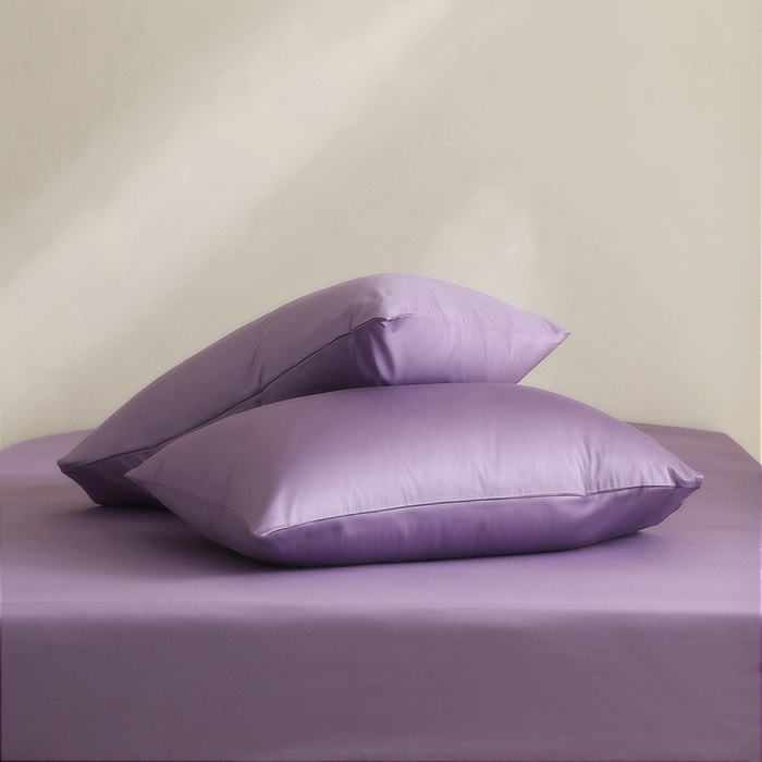 91家纺网 家纺一手货源 找家纺 棉眠 2025新款长绒棉纯色单品系列-单枕套 深紫