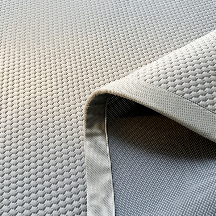 91家纺网 家纺一手货源 找家纺 梵朴 2025新款凉感PE冰豆豆贴布绣凉席席子 八宝熊-灰