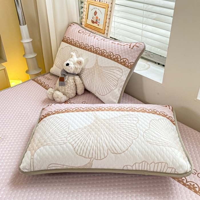 91家纺网 家纺一手货源 找家纺 （总）慕梵家居 2025新款冰豆豆数码印花圆网床笠款凉席席子三件套-床笠款