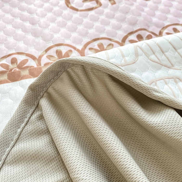 91家纺网 家纺一手货源 找家纺 （总）慕梵家居 2025新款冰豆豆数码印花圆网床笠款凉席席子三件套-床笠款