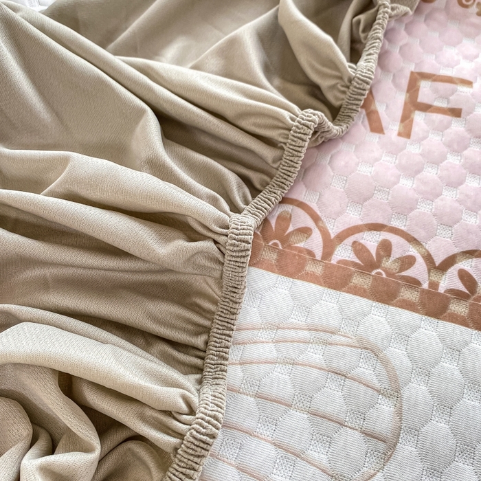 91家纺网 家纺一手货源 找家纺 （总）慕梵家居 2025新款冰豆豆数码印花圆网床笠款凉席席子三件套-床笠款