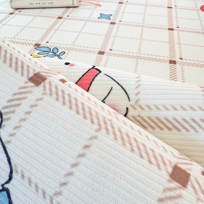 91家纺网 家纺一手货源 找家纺 （总）慕梵家居 2025新款冰豆豆斜纹数码印花床单款凉席席子三件套