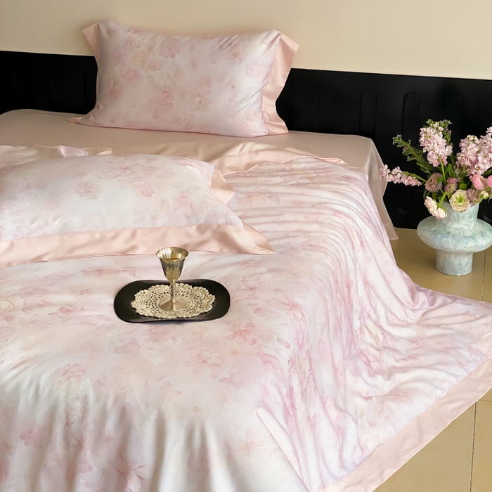 云栖家居 2025天丝棉数码印花四件套 初见-粉