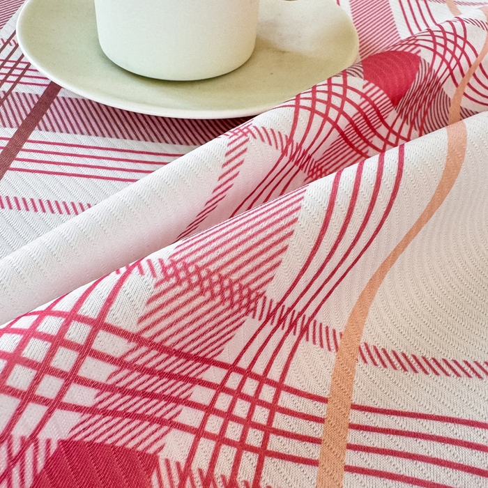 91家纺网 家纺一手货源 找家纺 慕梵家居 2025新款冰豆豆斜纹数码印花床笠款凉席席子三件套 格子熊