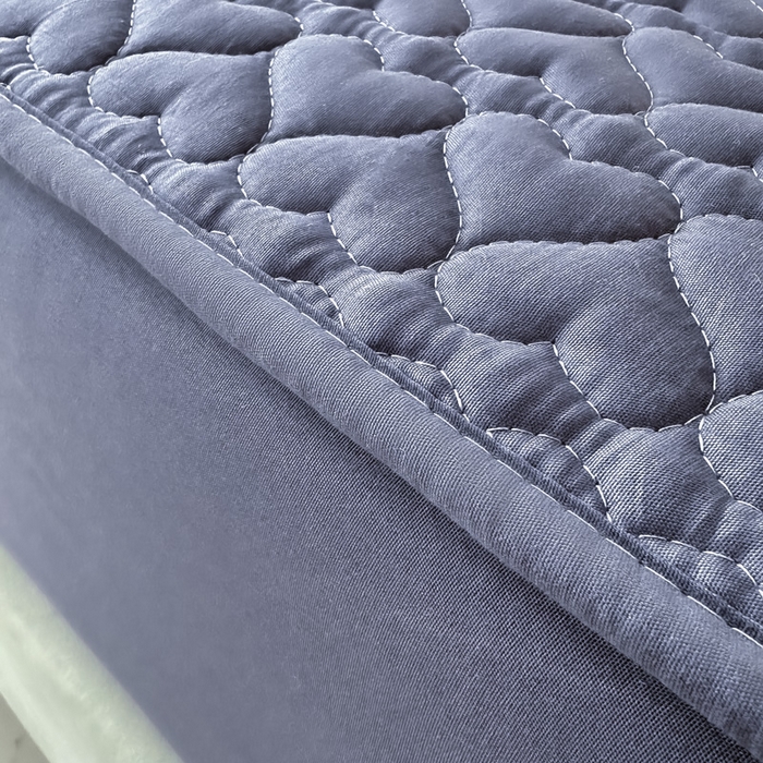 91家纺网 家纺一手货源 找家纺 茗婷家纺 2025新款夹棉防水单床笠供外贸跨境亚马逊 高级灰夹棉