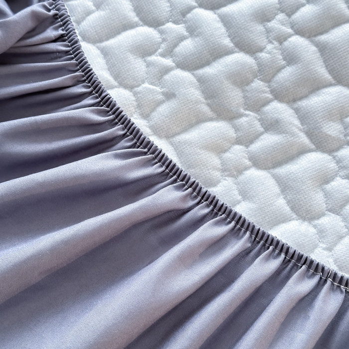 91家纺网 家纺一手货源 找家纺 茗婷家纺 2025新款夹棉防水单床笠供外贸跨境亚马逊 高级灰夹棉