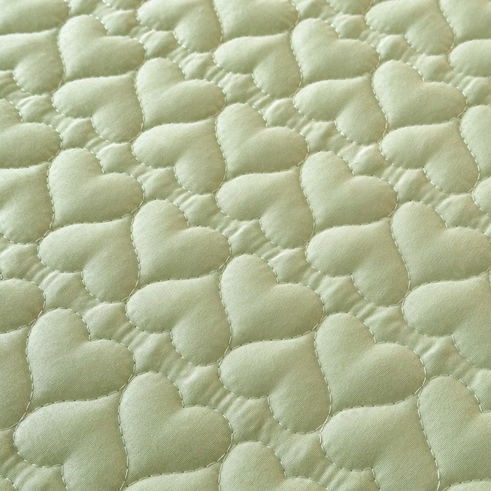 91家纺网 家纺一手货源 找家纺 茗婷家纺 2025新款夹棉防水单床笠供外贸跨境亚马逊 浅豆绿夹棉