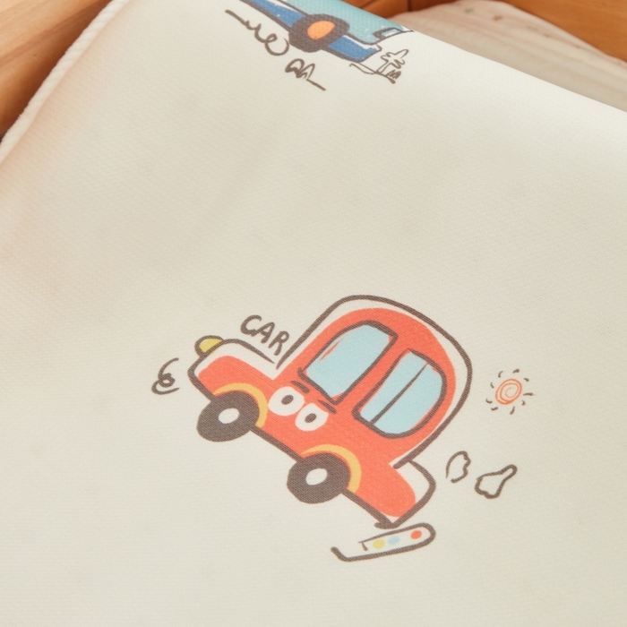 91家纺网 家纺一手货源 找家纺 艾佳宝贝 2025春夏A类多动能儿童双面床垫冰丝凉席 巴士汽车