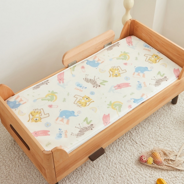 艾佳宝贝 2025春夏A类多动能儿童双面床垫冰丝凉席 动物的世界