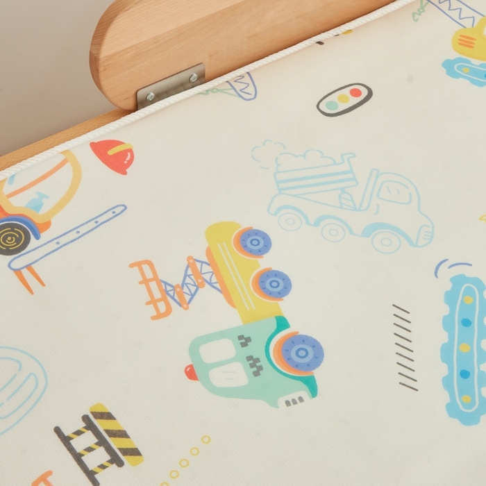 91家纺网 家纺一手货源 找家纺 艾佳宝贝 2025春夏A类多动能儿童双面床垫冰丝凉席 工程小车