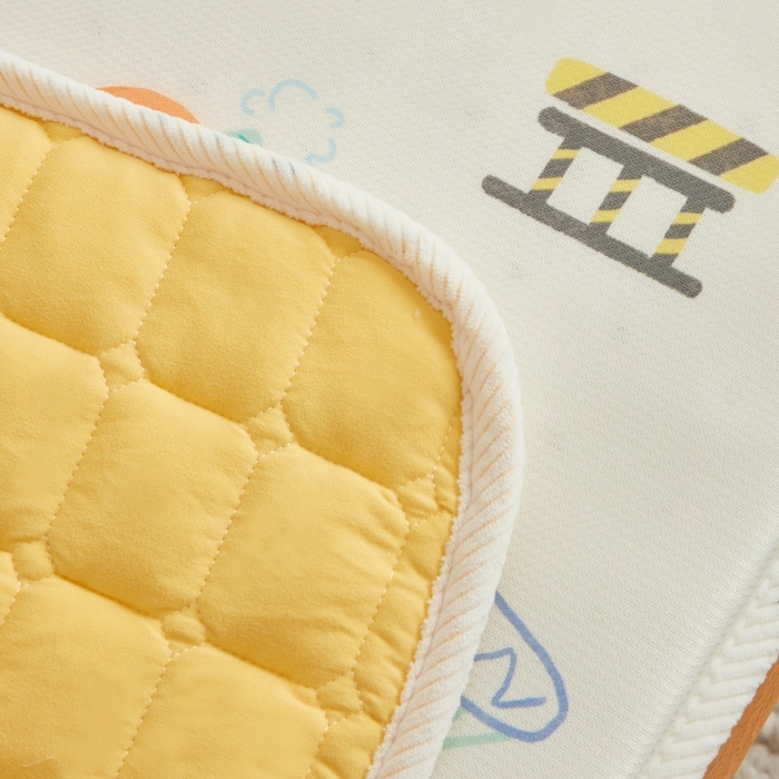 91家纺网 家纺一手货源 找家纺 艾佳宝贝 2025春夏A类多动能儿童双面床垫冰丝凉席 工程小车