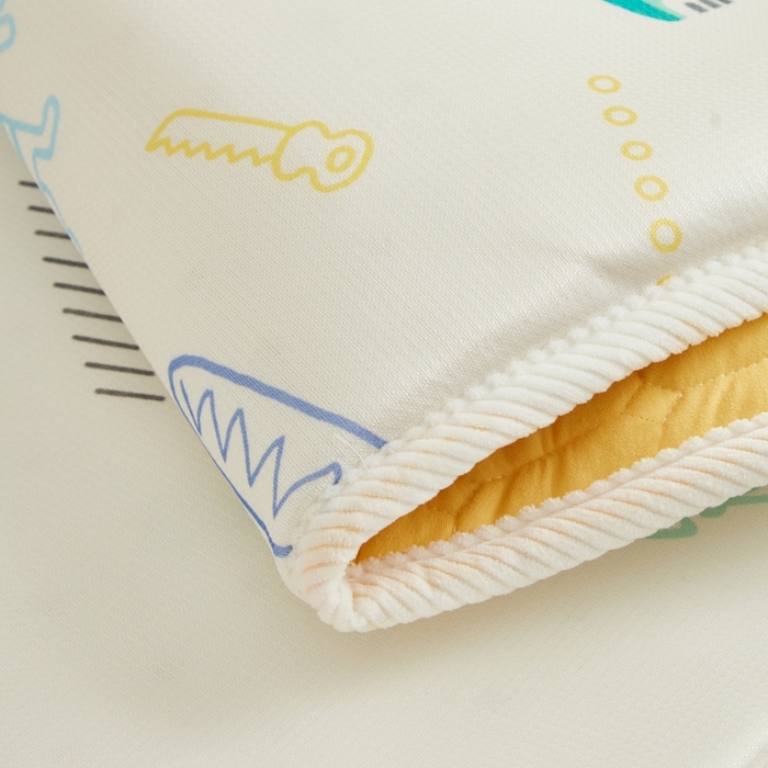 91家纺网 家纺一手货源 找家纺 艾佳宝贝 2025春夏A类多动能儿童双面床垫冰丝凉席 工程小车