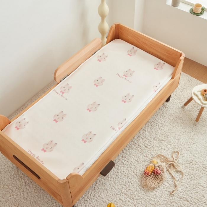 艾佳宝贝 2025春夏A类多动能儿童双面床垫冰丝凉席 乖萌甜兔