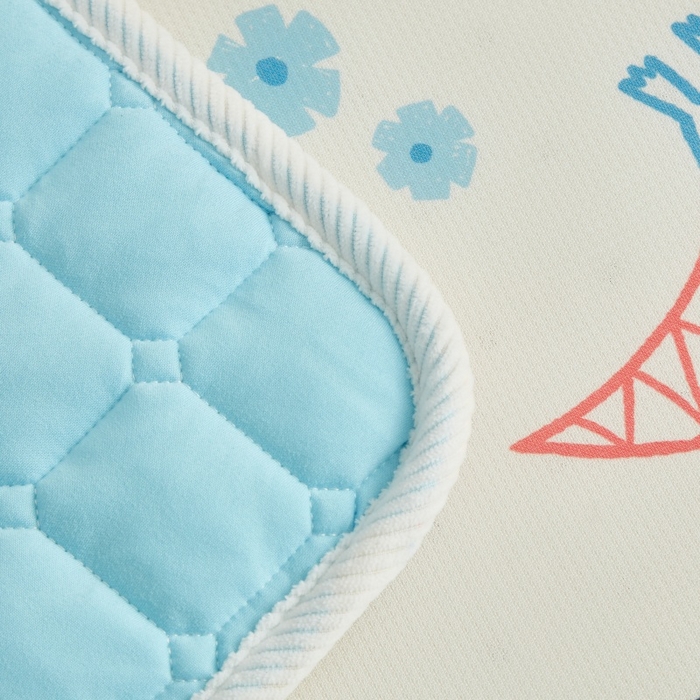 91家纺网 家纺一手货源 找家纺 艾佳宝贝 2025春夏A类多动能儿童双面床垫冰丝凉席 好多恐龙