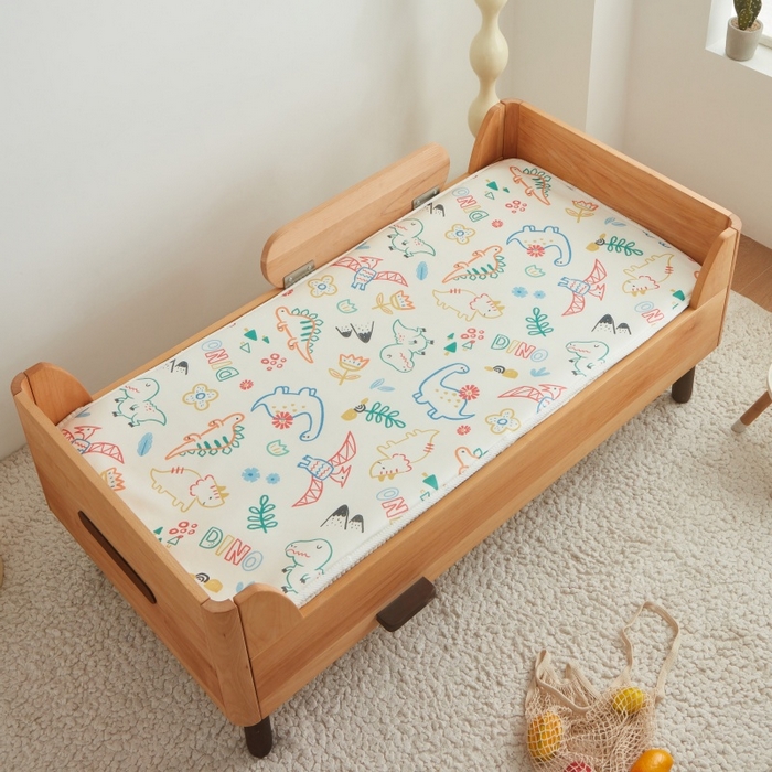 艾佳宝贝 2025春夏A类多动能儿童双面床垫冰丝凉席 好多恐龙