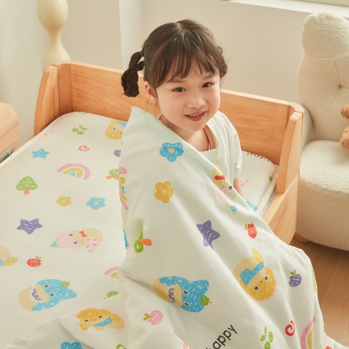 91家纺网 家纺一手货源 找家纺 艾佳宝贝 2025春夏A类多动能儿童双面床垫冰丝凉席 贪吃蛇