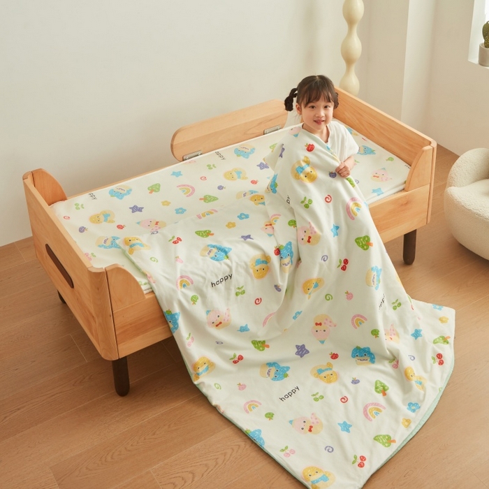 91家纺网 家纺一手货源 找家纺 艾佳宝贝 2025春夏A类多动能儿童双面床垫冰丝凉席 贪吃蛇