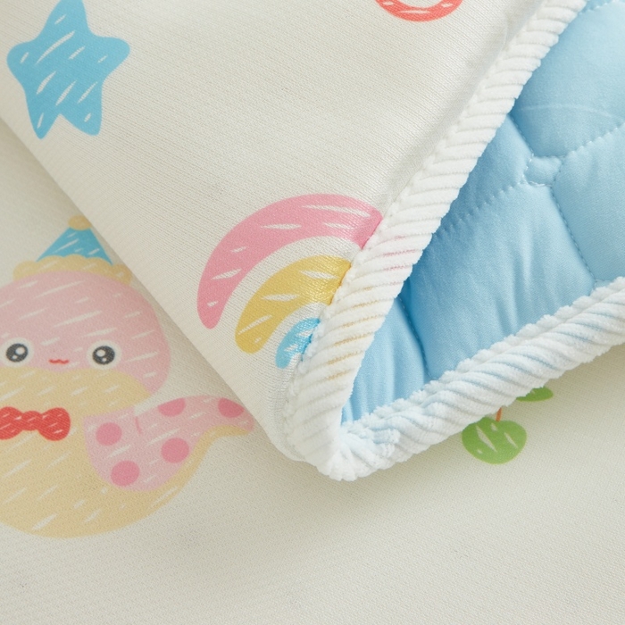 91家纺网 家纺一手货源 找家纺 艾佳宝贝 2025春夏A类多动能儿童双面床垫冰丝凉席 贪吃蛇