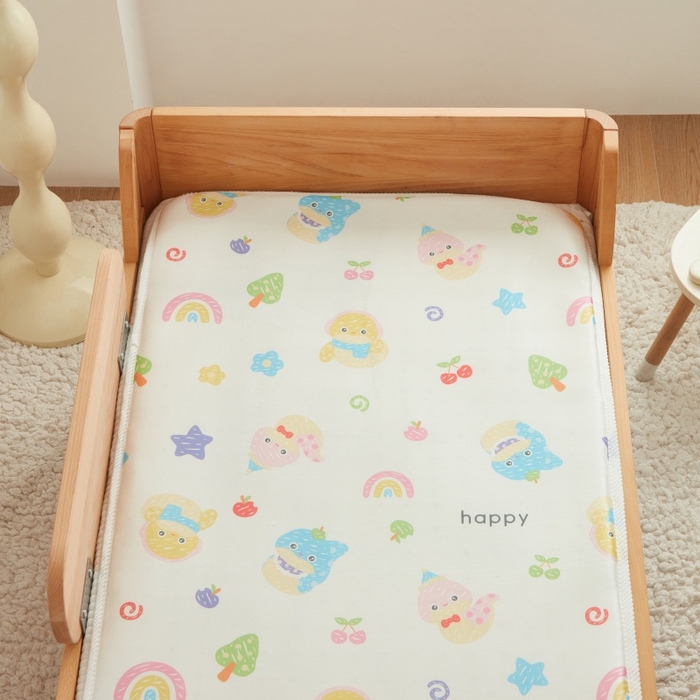 91家纺网 家纺一手货源 找家纺 艾佳宝贝 2025春夏A类多动能儿童双面床垫冰丝凉席 贪吃蛇