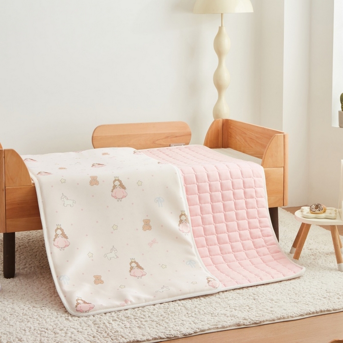 91家纺网 家纺一手货源 找家纺 艾佳宝贝 2025春夏A类多动能儿童双面床垫冰丝凉席 甜甜小公主