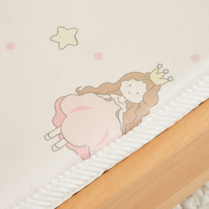 91家纺网 家纺一手货源 找家纺 艾佳宝贝 2025春夏A类多动能儿童双面床垫冰丝凉席 甜甜小公主