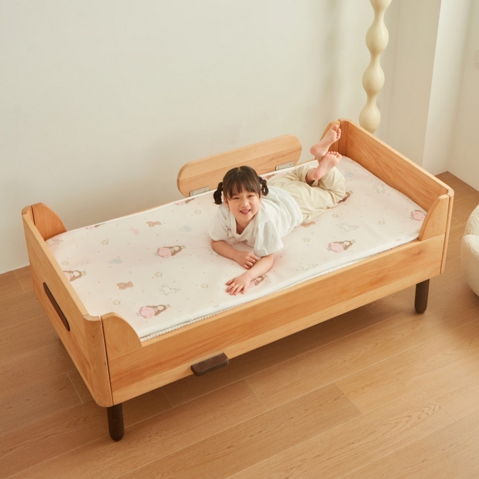 91家纺网 家纺一手货源 找家纺 艾佳宝贝 2025春夏A类多动能儿童双面床垫冰丝凉席 甜甜小公主