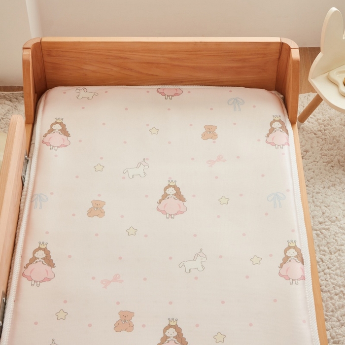 91家纺网 家纺一手货源 找家纺 艾佳宝贝 2025春夏A类多动能儿童双面床垫冰丝凉席 甜甜小公主