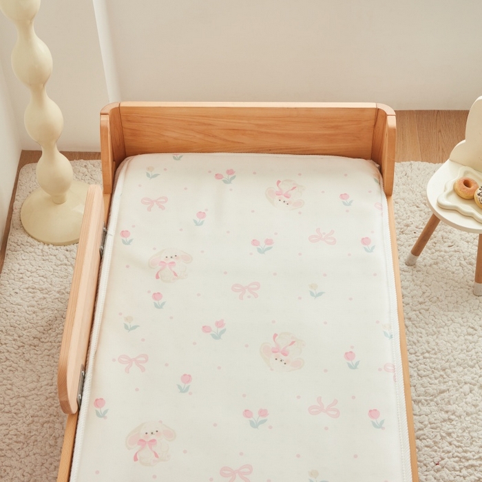 91家纺网 家纺一手货源 找家纺 艾佳宝贝 2025春夏A类多动能儿童双面床垫冰丝凉席 小香兔