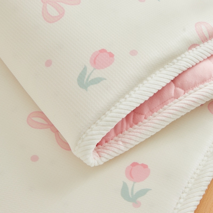 91家纺网 家纺一手货源 找家纺 艾佳宝贝 2025春夏A类多动能儿童双面床垫冰丝凉席 小香兔