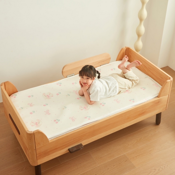 91家纺网 家纺一手货源 找家纺 艾佳宝贝 2025春夏A类多动能儿童双面床垫冰丝凉席 小香兔