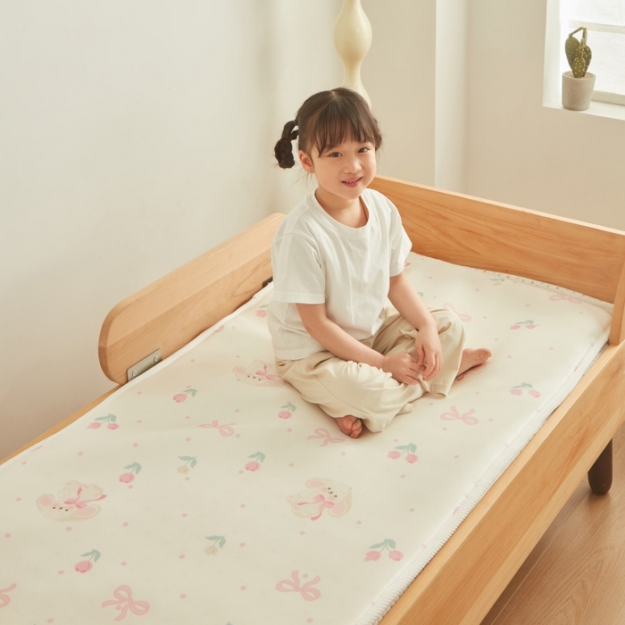 91家纺网 家纺一手货源 找家纺 艾佳宝贝 2025春夏A类多动能儿童双面床垫冰丝凉席 小香兔