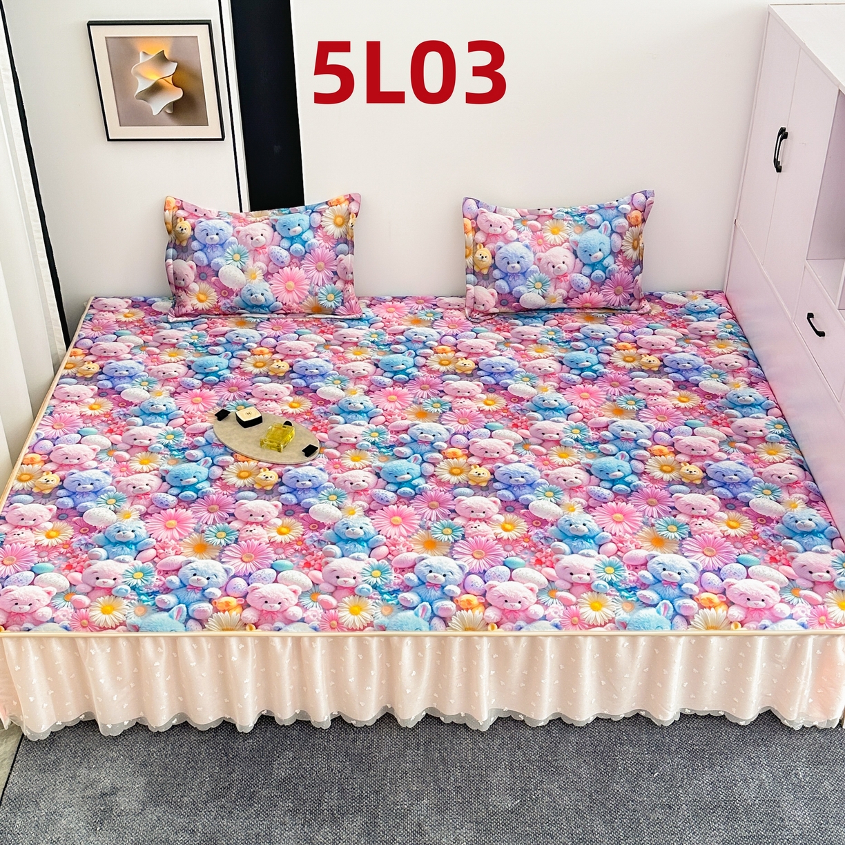 手艺人家纺 2025新款榻榻米炕盖榻榻米炕垫炕垫5D印花三明治冰丝凉席（5L01-5L18） 5L03