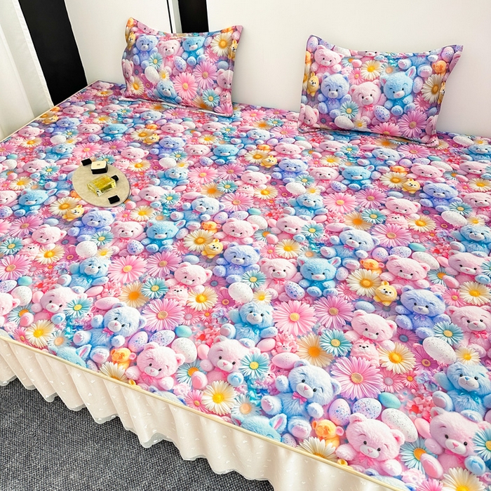 91家纺网 家纺一手货源 找家纺 手艺人家纺 2025新款榻榻米炕盖榻榻米炕垫炕垫5D印花三明治冰丝凉席（5L01-5L18） 5L03