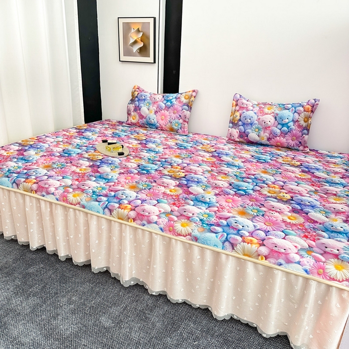 91家纺网 家纺一手货源 找家纺 手艺人家纺 2025新款榻榻米炕盖榻榻米炕垫炕垫5D印花三明治冰丝凉席（5L01-5L18） 5L03